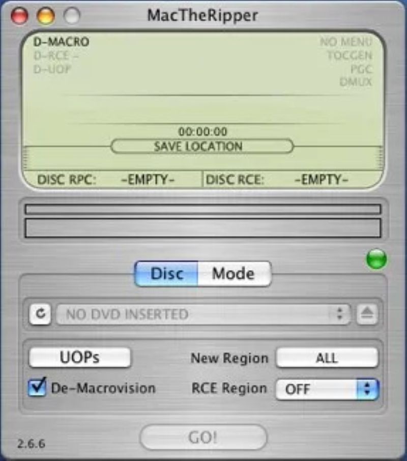 DVDコピーソフトMacTheRipper