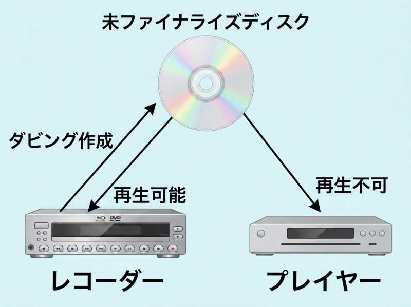 DVDレコーダーでファイナライズする 
