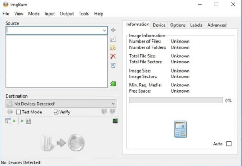 ImgBurnの出力フォルダーを設定する