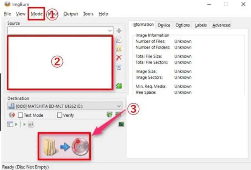 ImgBurnで動画をBDに焼く