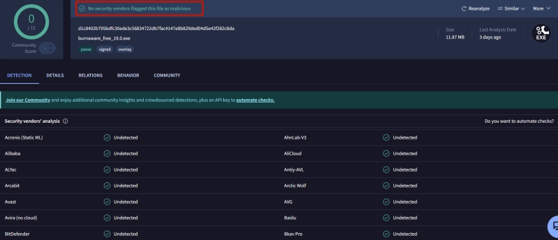 BurnAware Freeの危険性を検証した結果